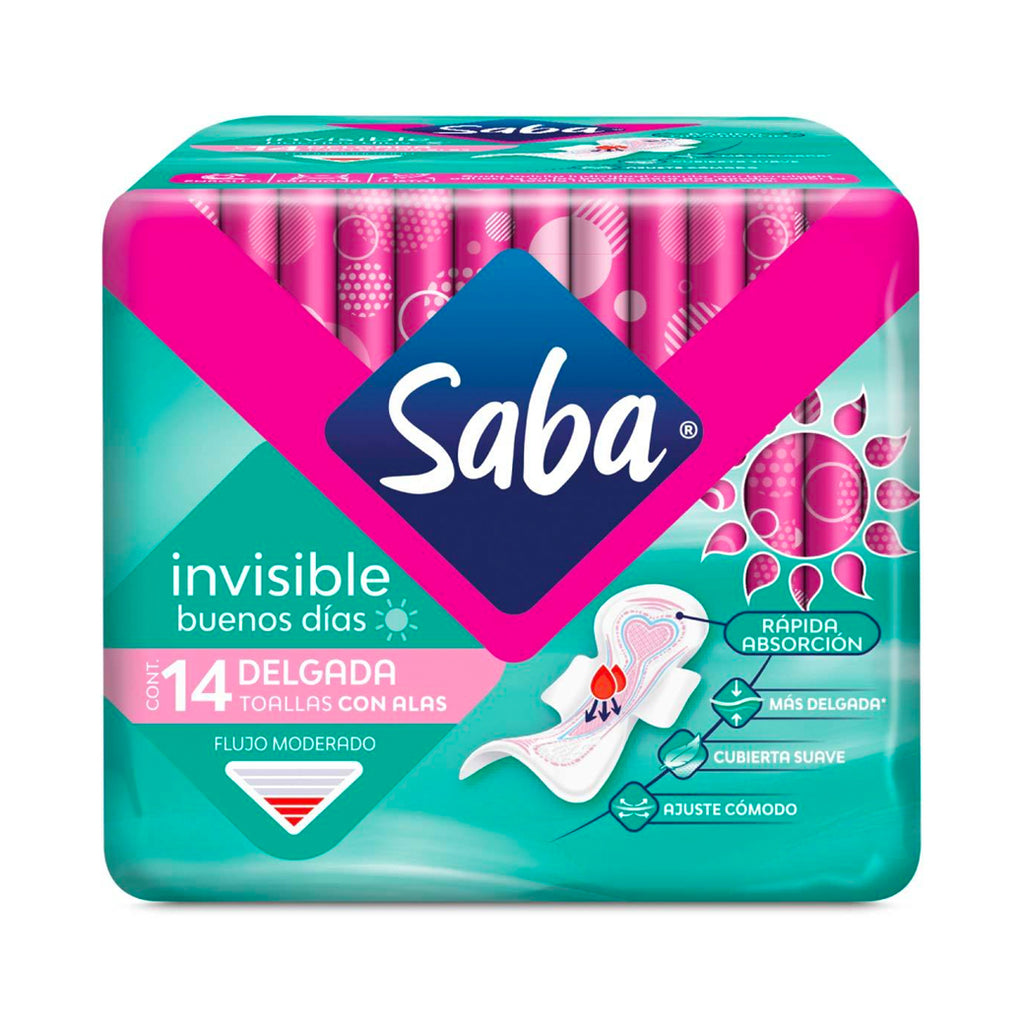 SABA Toalla Invisible C/Alas 14UN